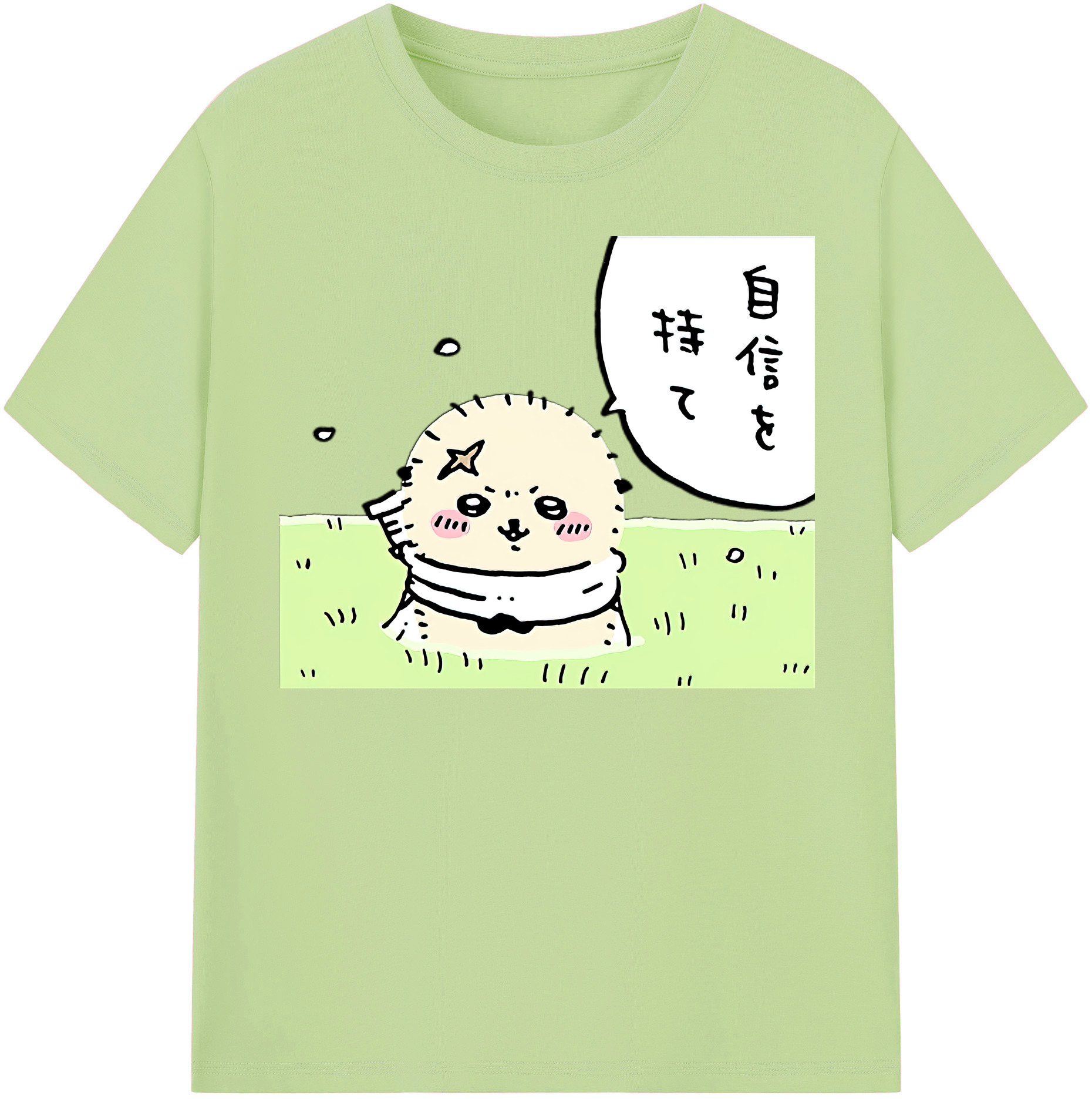 （画像用） ちいかわ ラッコ Chii-kawa Sea otter 綿100％半袖Tシャツ（フロントプリント）